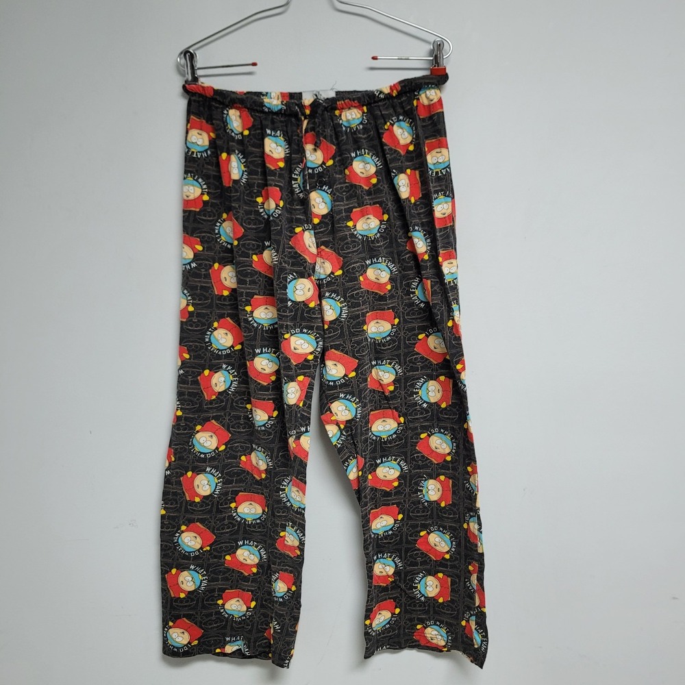Vintage 2005 South Park Comedy Central Pajama Pants Mens Large Black Cartman